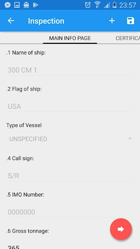 Android application GMSIP - Port State Control (PS screenshort
