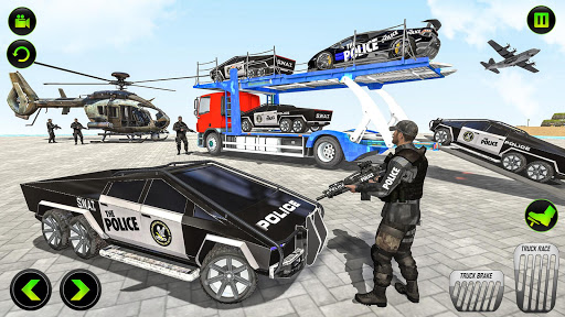 US Police CyberTruck Car Screenshot