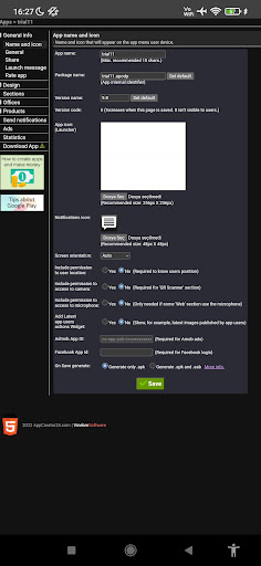 AppCreator Make Apps Screen 2