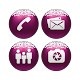 Snowflakes Glossy Pink Icons