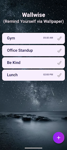 Android application Wallwise (Wallpapers Reminder) screenshort