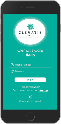 Android application Clematis Cafe screenshort
