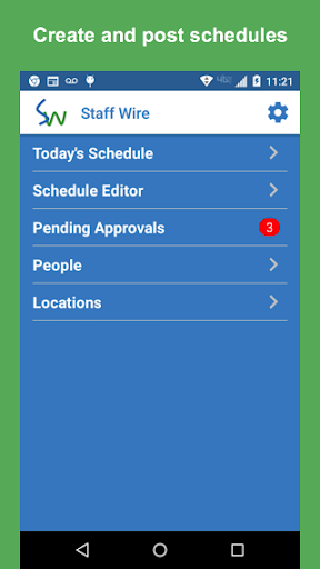 Android application Staff Wire Manager screenshort