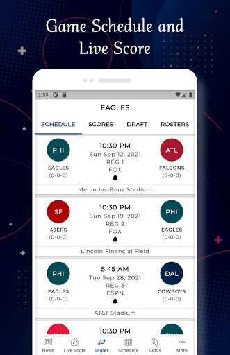 Eagles - Football Live Score Screenshot 2 - AppWisp.com