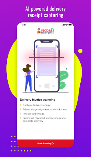 Android application Redbasil Delivery Partner screenshort