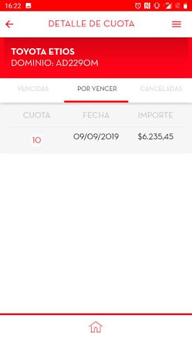Toyota Servicios Financieros Screenshot
