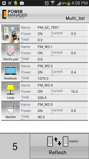 Android application PM-310W-3 screenshort