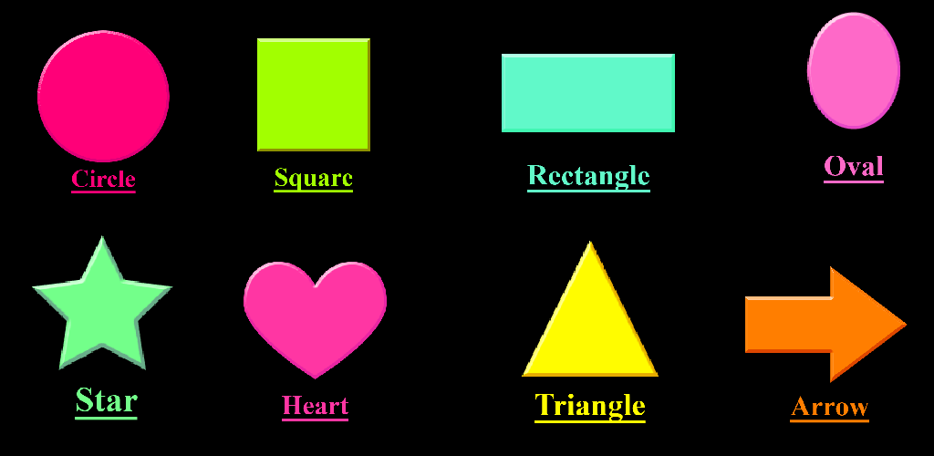 Shapes names. Basic Shapes - Sun din imagine. Import shapes
