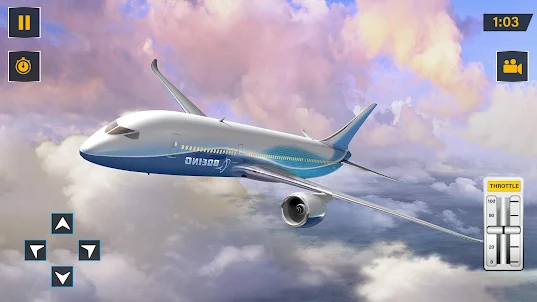 Simulador de vôo de avião 3D