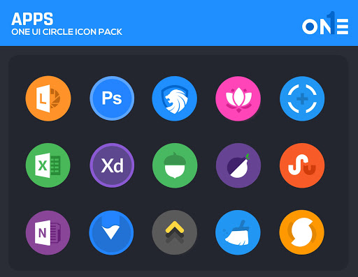 Screenshot of OneUI Circle Icon Pack