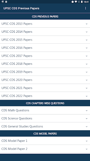 Android application UPSC CDS Practice Papers screenshort