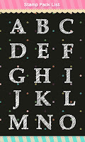 screenshot of Stamp: Alphabet *Casual White