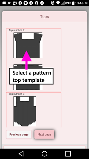Filet Crochet Top Creator Screen 2