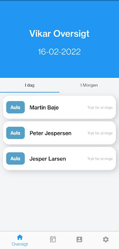 Android application Vikarly Odinskolen screenshort