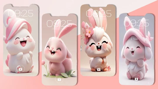 Cute Cartoon Rabbit Wallpaper