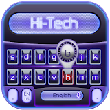 blue hi-tech keyboard icon
