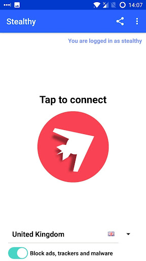 Android application Stealthy VPN screenshort