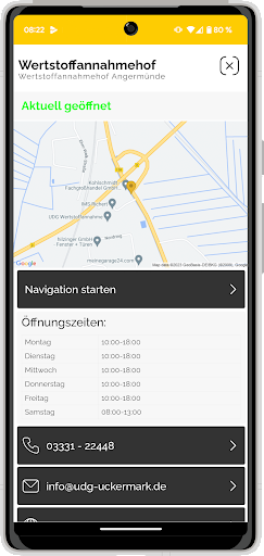 UDG Abfall App Screen 3