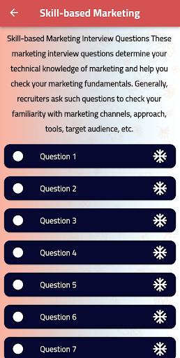 Marketing interview questions Screen 2