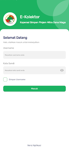 Android application E-Kolektor Mitra Dana Niaga screenshort