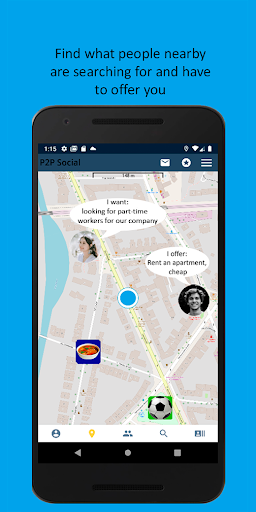 Android application P2P Social screenshort