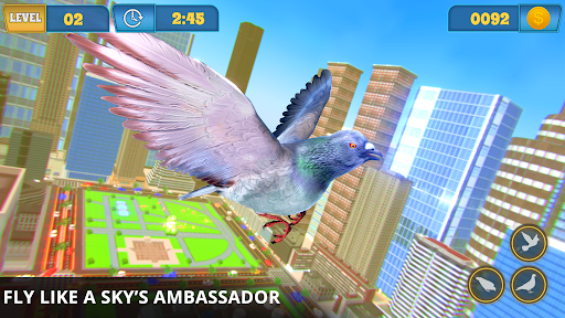 Android application Flying Pigeon Bird simulator screenshort