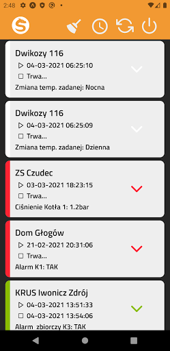 SMOK Alarmy Screen 2