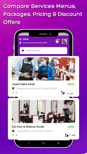 ZIAVII- Salon Appointment App Screenshot