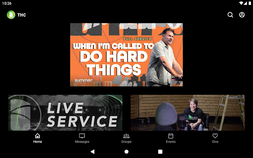 Screenshot of Thousand Hills Church