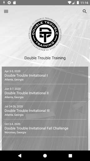 Android application Double Trouble Training screenshort