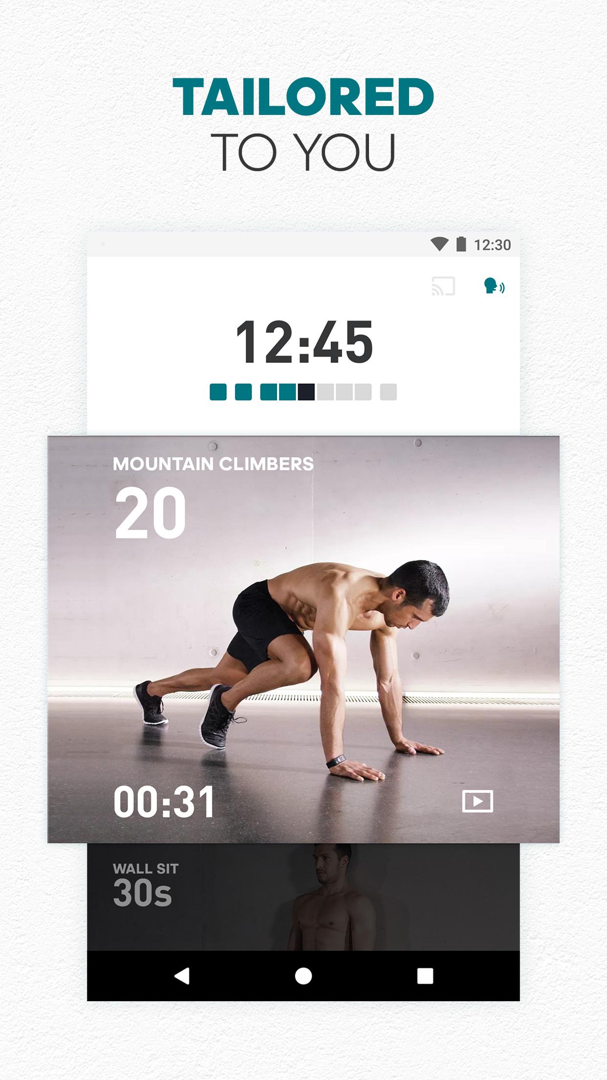 Android application adidas Training: Home Workout screenshort