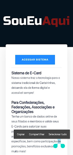 Android application SouEuAqui screenshort