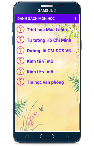 Android application Trắc nghiệm đại cương screenshort