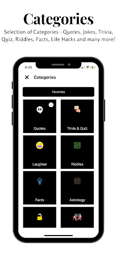 Android application Daily Quotes, Laughter, Trivia screenshort