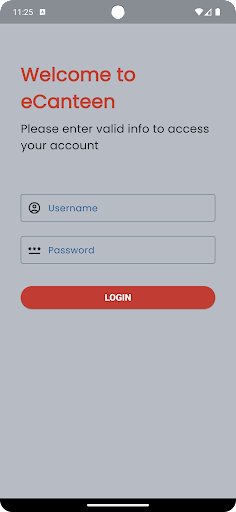 Android application eCanteen screenshort