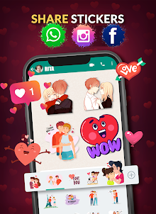 Couples Animated Love Stickers