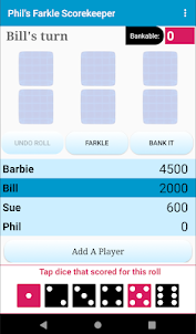 Phil's Farkle Scorekeeper