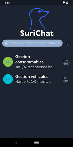 Android application SuriChat screenshort