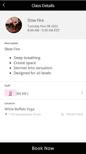 White Buffalo Yoga Screen 3