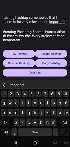 Hashtagger Screen 3