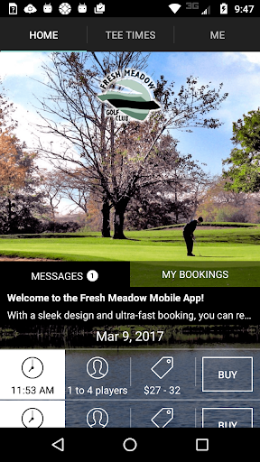 Android application Fresh Meadow Golf Tee Times screenshort
