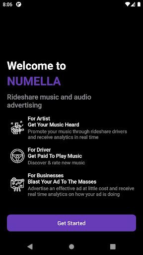 NUMELLA - Music Promotion App Screen 2