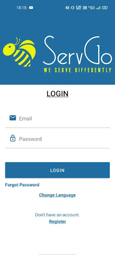 Android application ServGO Partner screenshort