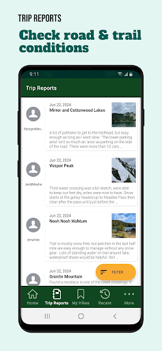 Screenshot of WTA Trailblazer: Go Hiking
