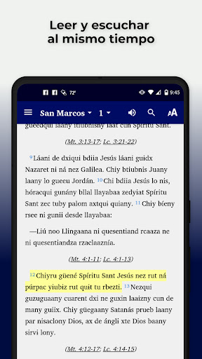 Android application Zapotec Guelavía Bible screenshort
