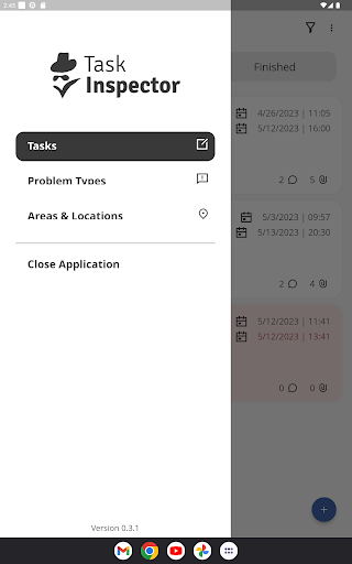 Screenshot of Task Inspector