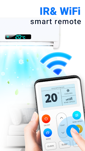 Air Conditioner Remote Control with Display Stock Photo - Image of condition,  wifi: 185334730