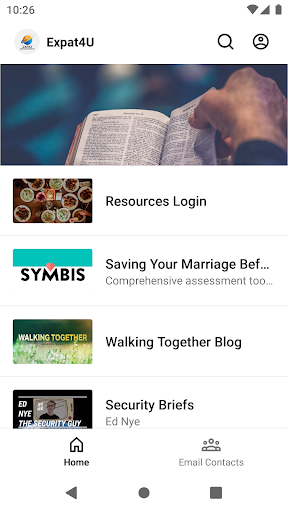 Android application Expat Resources screenshort