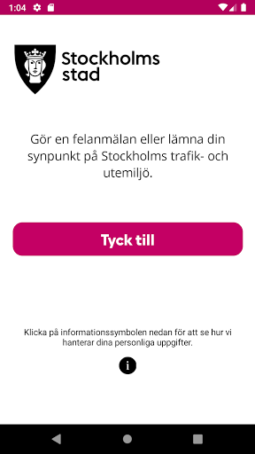 Android application Tyck Till screenshort