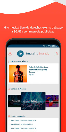 Android application ImaginaSounds screenshort